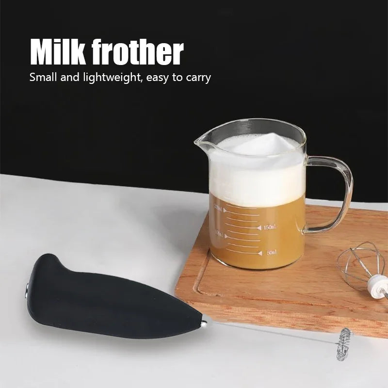 Portable Milk Frother – Stainless Steel Handheld Coffee Mixer